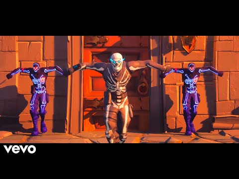 Spooky Scary Skeletons (The Living Tombstone Remix) Fortnite Music Video
