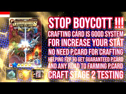 New System Crafting P.Card Stage 2 Testing - Marvel Future Fight ( Crafting Premium Card 🇮🇩  )