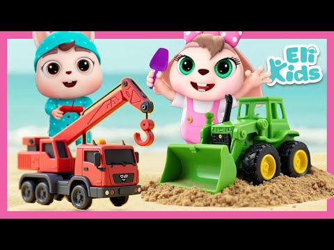 Toy Trucks Song (Beach Version) +More | Eli Kids Songs & Nursery Rhymes