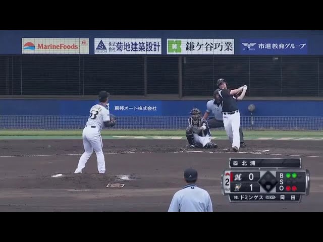 【ファーム】パワーで突き刺すマリーンズ・ドミンゲスの同点弾!! 2018/8/16 F-M(ファーム)