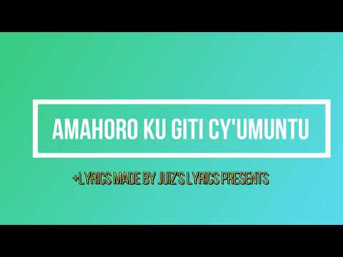 Amahoro kugiti cy'umuntu by Nkurunziza François