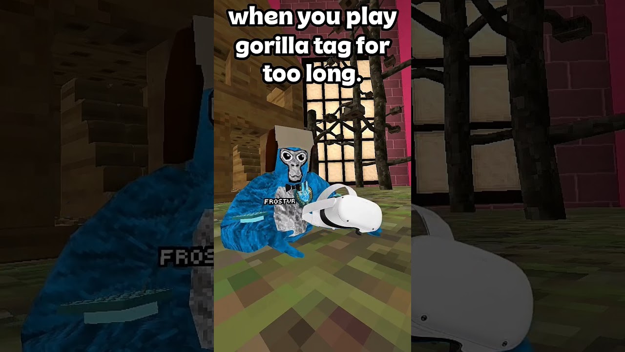when you play gorilla tag for too long  #gorillatag #gorillatagquest #vr #gtag