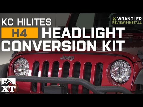 Jeep Wrangler KC HiLiTES H4 Headlight Conversion Kit (2007-2018 JK) Review & Install
