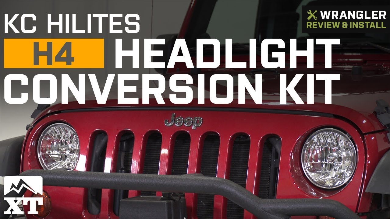 Jeep Wrangler KC HiLiTES H4 Headlight Conversion Kit (2007-2018 JK) Review & Install