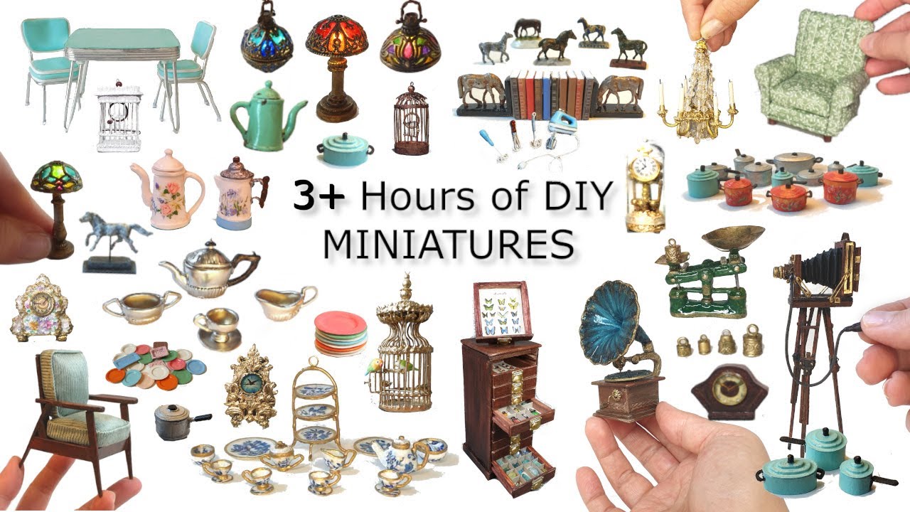 So MANY DIY Miniatures! Watch Me Make EVERYTHING! #MiniatureCrafts #DIYCompilation #TinyCreations