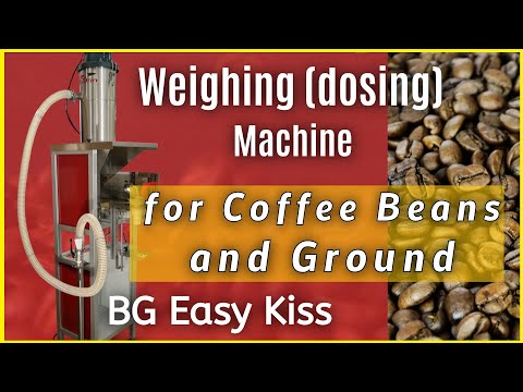 Weighing (dosing) machine for coffee beans and ground