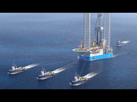 Offshore Jack up Drilling Rig Move Animation | Dorsea International | Offshore Animation