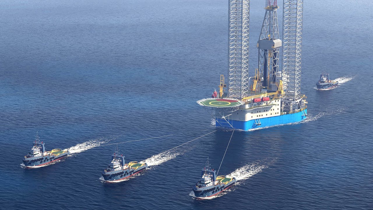 Offshore Jack up Drilling Rig Move Animation | Dorsea International | Offshore Animation