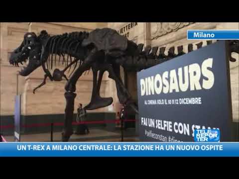 A T-Rex at Milan Central Station: The station has a new guest.