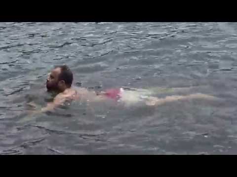 Swimming at Wattamolla Jump Rock Beach