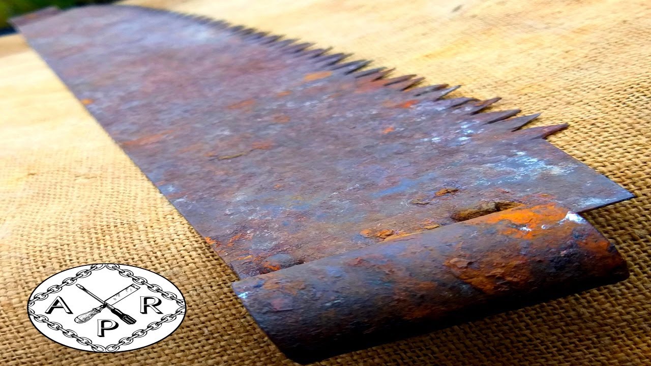 Antique Rusted Crosscut Saw Restoration