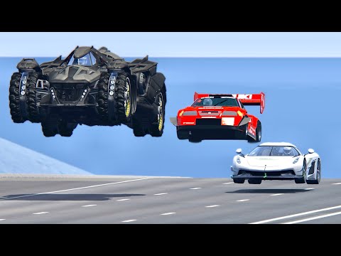Koenigsegg Jesko Absolute vs Batmobile vs Suzuki Escudo Pikes Peak - Drag Race 20 KM
