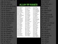 Learn 99 names of ALLAH