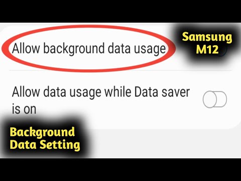 Samsung M21 Background Data Usage Setting