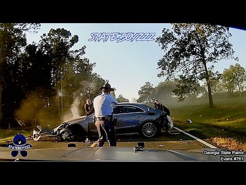 GSP Takes Over Pursuit Of Fleeing Mercedes | Trooper Conducts FATAL PIT Maneuver