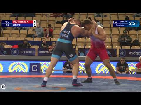 Repechage FS - 97 kg: T. WALZ (USA) df. A. WOJTACHNIO (POL) by VPO1, 10-3