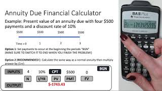 TVM Calculations using BAII Plus Financial Calculator