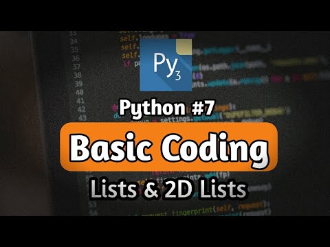 Basic Coding 7 Pydroid 3 Application Lists 2d Lists Python Programming