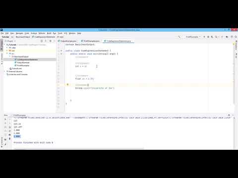 Tutorial 2 Expressions Code Blocks And Statements In Java