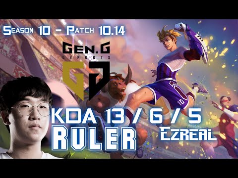 Gen Ruler EZREAL vs APHELIOS ADC - Patch 10.14 KR Ranked