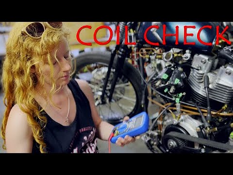 Checking the dual fire coils on my 1984 S&S Shovelhead