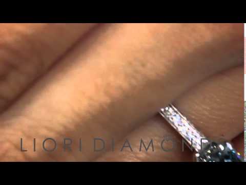 FD-SOLD-065 - 1.75 Carat Fancy Blue Princess Cut Diamond Engagement Ring 18k White Gold