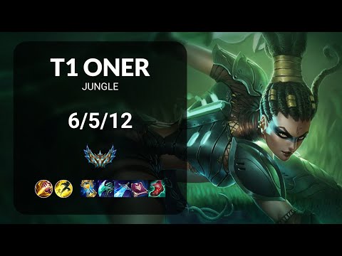 T1 Oner Nidalee vs Lillia JUNGLE - KR  Patch 13.15