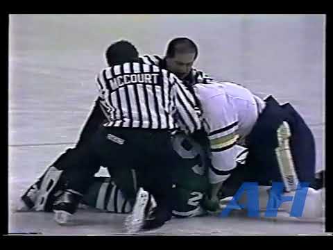 NHL Oct. 27, 1991 Buffalo Sabres v Hartford Whalers (R) x2 Clips Brad May v Mark Hunter