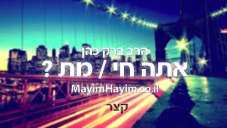 הרב ברק כהן - האם את חי/מת??? 6:44 דקות חזק! (מוסיקלי)