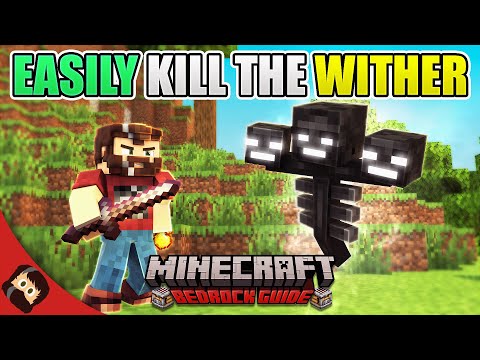 3 Ways To EASILY Kill The Wither | Minecraft Bedrock Survival Guide 1.21 EP34