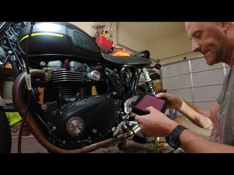 Dave's Garage   - Triumph Speed Twin 1200 K&N Air Filter Install
