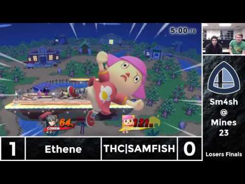 Sm4sh@Mines 23 - Ethene (Corrin) Vs. THC|SAMFISH (Villager) - Losers Finals