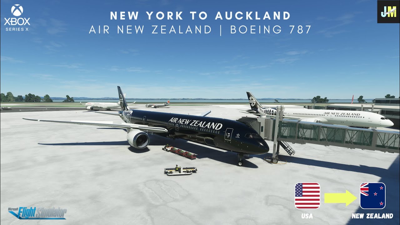 Inaugural New York to Auckland Flight 4th Longest Flight In The World Boeing 787 Air New