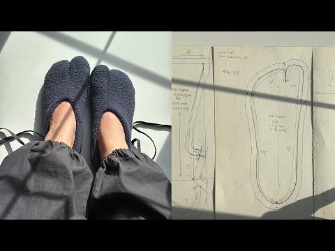diy tabi slippers: self-drafted pattern tutorial