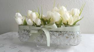 DIY | SPRING CRUSHED GLASS  HOME DECOR  | DECOR | QUICK - SIMPLE & EASY | ELEGANCE ON A BUDGET 2022