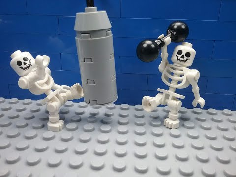 Lego skeleton gym fail