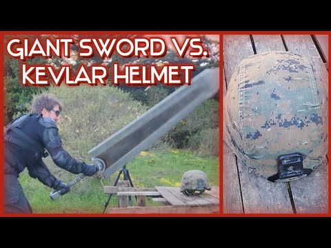 Giant Sword Versus (Kevlar Helmet) Modern Body Armor Part 3! Dragonslayer Destruction!