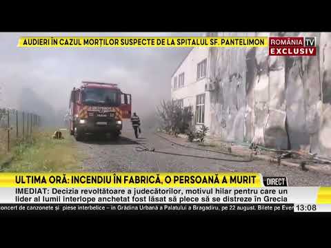 Incendiu violent la o fabrică de prelucrare a furnirului din Brăila  O persoană a decedat