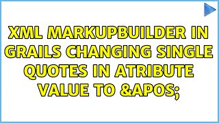 xml markupbuilder in grails changing single quotes in atribute value to &amp;apos;