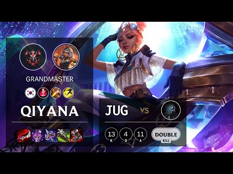 Qiyana Jungle vs Kindred - KR Grandmaster Patch 10.24