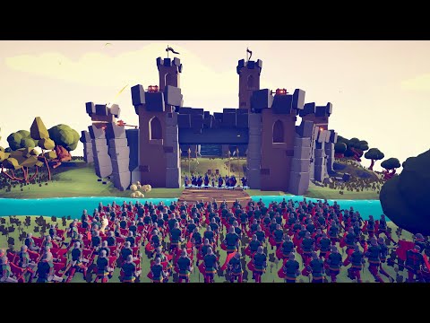 HUGE MEDIEVAL ARMY INVADE KNIGHT CASTLE - NPC BATTLE - Totally Accurate Battle Simulator TABS