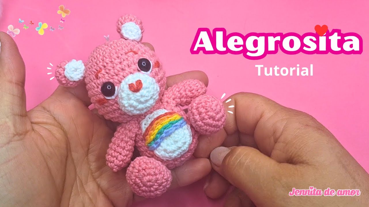 ALEGROSITA Llavero- Teje este lindo osito Amigurumi- Patrón en video Español e Ingles
