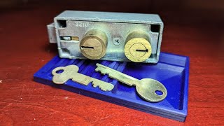 [112] [Public First] Mosler 3210 Dual Custody Safe Deposit Box Lock - Picked & Gutted