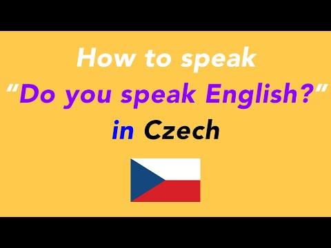 How to speak “Do you speak English?” in Czech