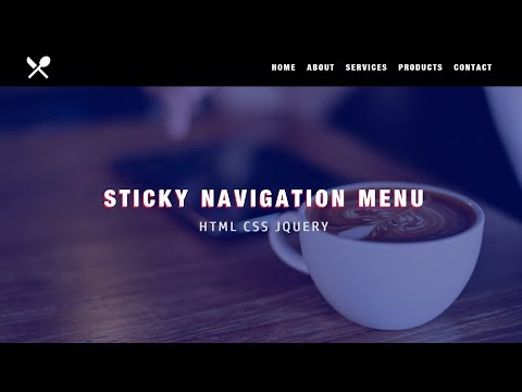 Sticky Navbar On Scroll | Sticky Navigation Menu In HTML CSS And jQuery