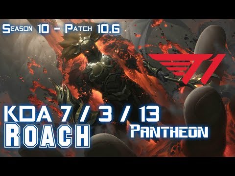 T1 Roach PANTHEON vs NEEKO Top - Patch 10.6 KR Ranked