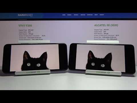 Displays Comparison VIVO Y20s vs ALCATEL 3x 2020 | Screen Quality Test