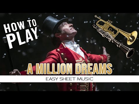 Clarinet Trumpet "A Million Dreams" Greatest Showman EASY Sheet Music
