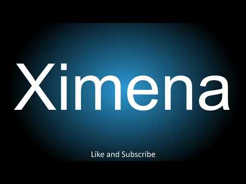 How to correctly pronounce in Spanish - Ximena.