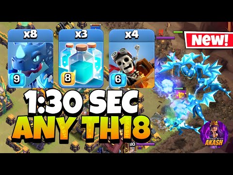 TH18 Electro Dragon Attack Strategy !! TH18 Attack Strategy (Clash of Clans)